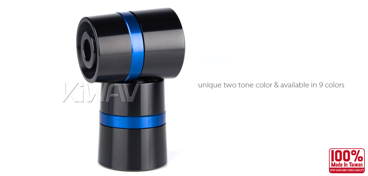 Magazi motorcycle blue CNC aluminum bar ends rubber mount two-tone color style universal-03