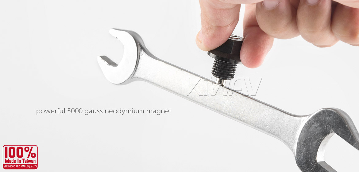 Magazi anodized black aluminum magnetic oil drain bolt plug M12 x P1.25 for road bike Suzuki-05