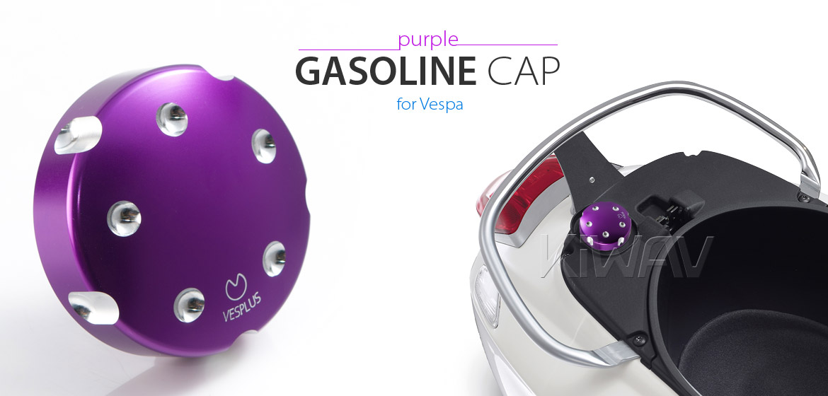 VAWiK Vespa CNC Anodizing Aluminum Alloy 6061 Gasoline Cap purple