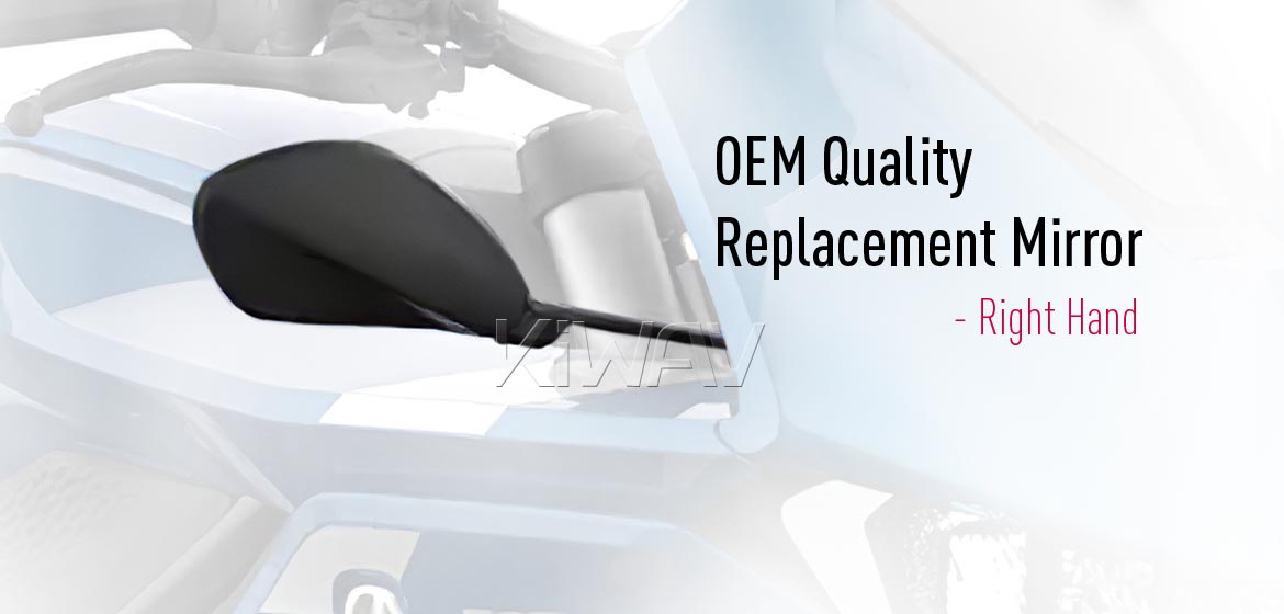 KiWAV OEM replacement mirror right hand RH compatible for Zero SR/S 2020~