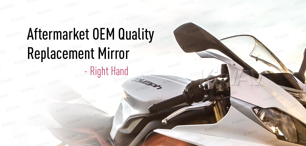 KiWAV OEM quality replacement mirror FA-936 for Triumph DAYTONA black
