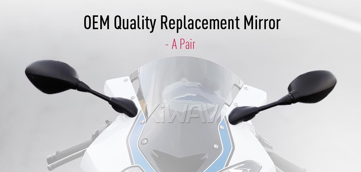 KiWAV OEM replacement mirror a pair compatible for BMW HP4 11~14 S1000RR 08~18