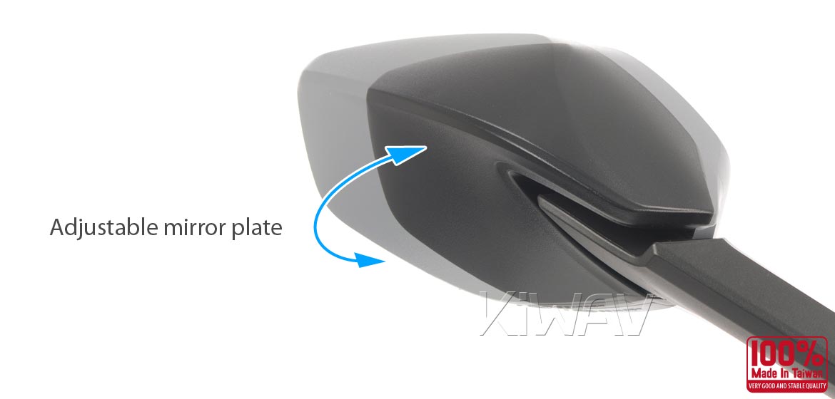 KiWAV rear view mirrors is universal fit for most M8/M10 mirror thread motorcycles, ATVs, custom vehicles