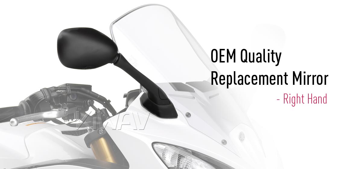 KiWAV OEM replacement mirror FY288 for Yamaha FZ1 right hand