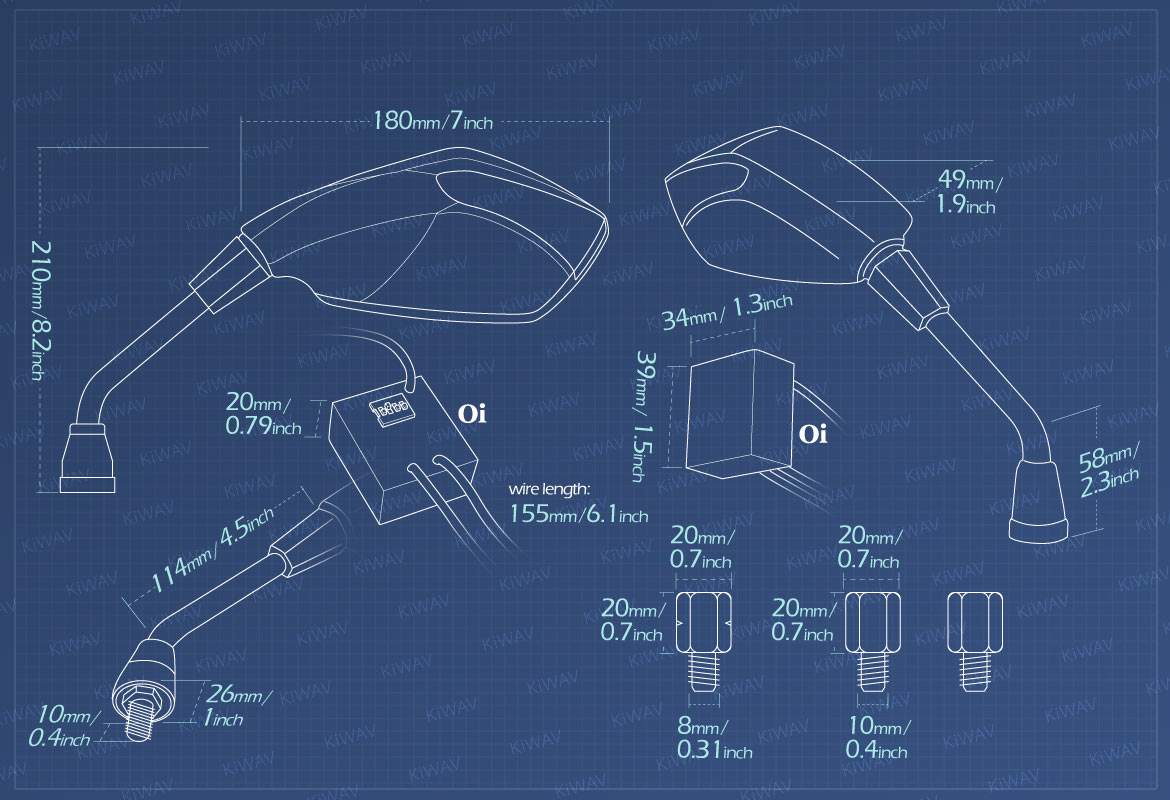 Measurement of KiWAV Fist lED mirrors with new generation light Oi flash controller