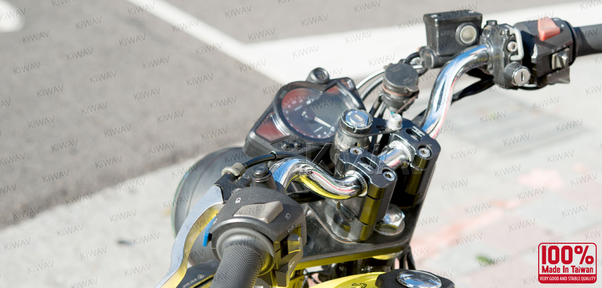 KiWAV motorcycle aluminum mirror hole block-offs black for standard M8 metric thread bike