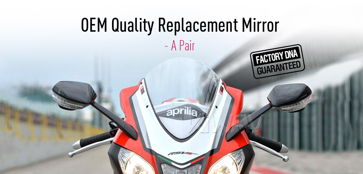 Oem Replacement Mirror Black For Aprilia Rsv4 1000 Racing Factory 2016