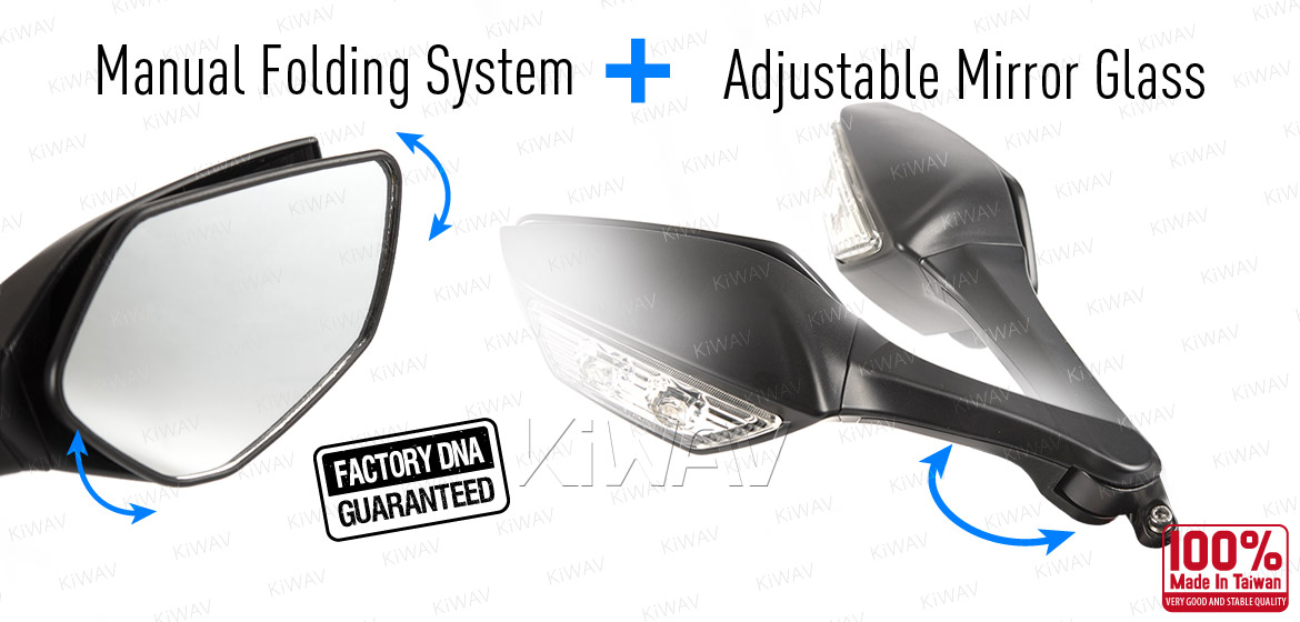 KiWAV - OEM quality replacement mirror FK-988 for Kawasaki