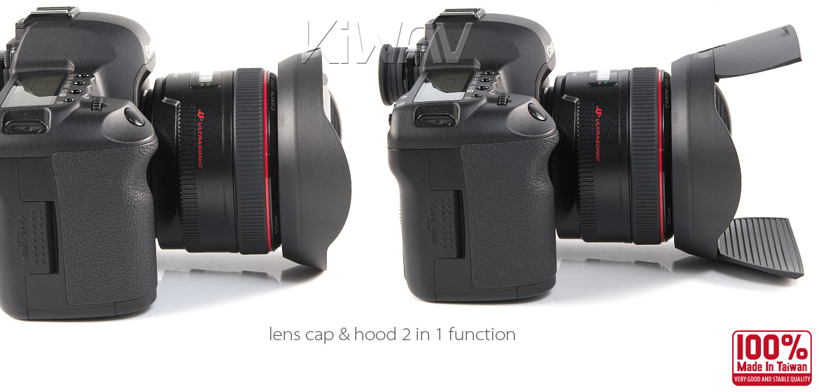 KiWAV Hoocap DSLR Lens Cap and Hood 2 in 1 TR67