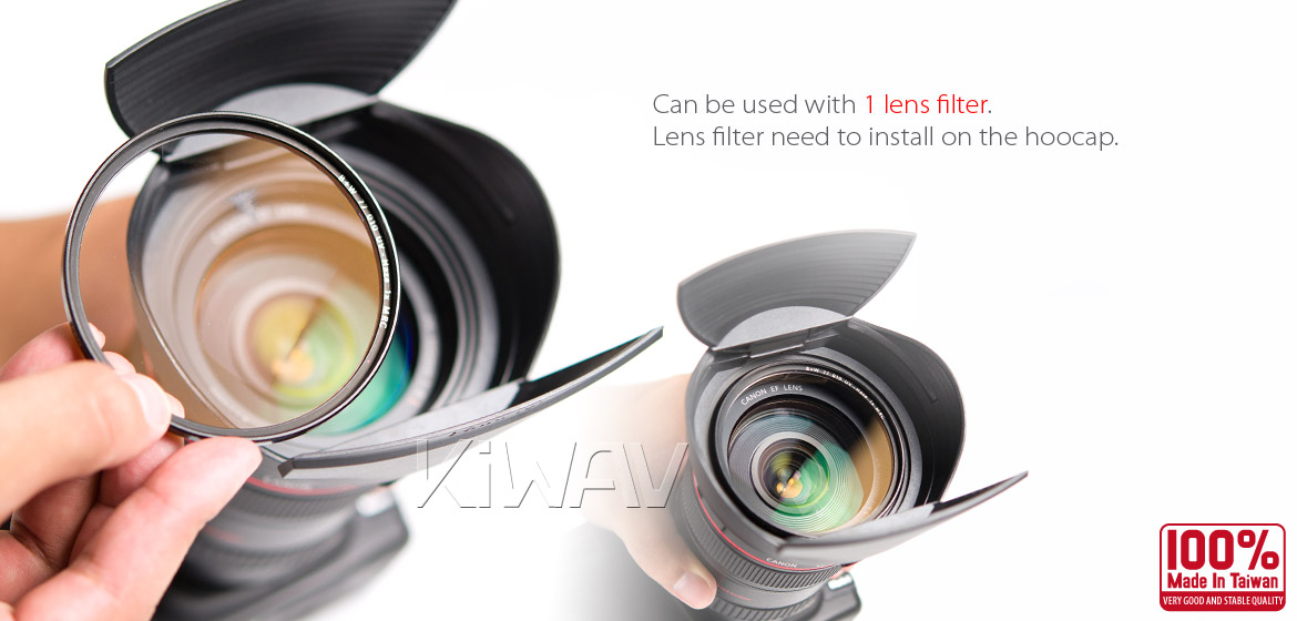 KiWAV Hoocap DSLR Lens Cap and Hood 2 in 1 TR67