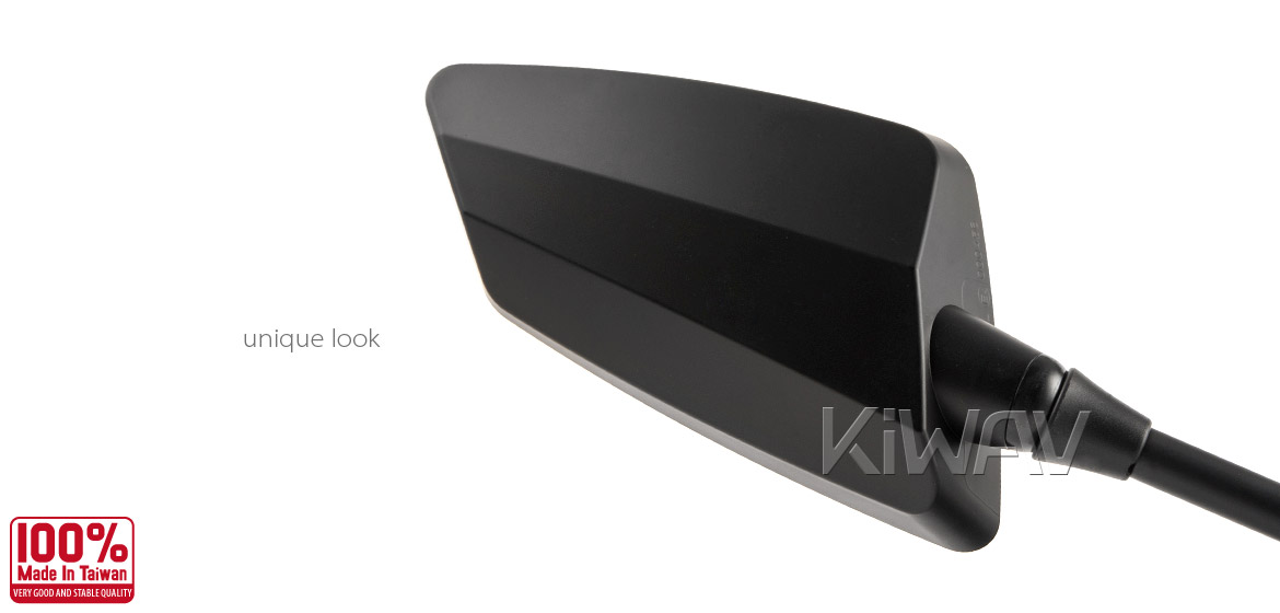 KiWAV Hawk mat black fairing mount rearview mirrors for sportsbike motorcycle Magazi