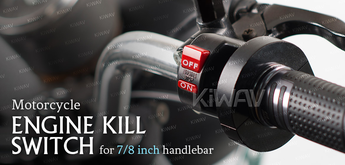 KiWAV motorcycle engine kill switch for 7/8 inch handlebar