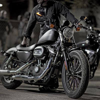 Lucifer regular stem on Harley 883 motorcycle